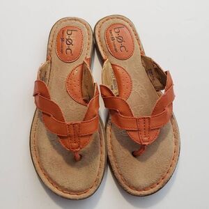 BOC Born Concepts Women's Orange Braided Sandals Size 6